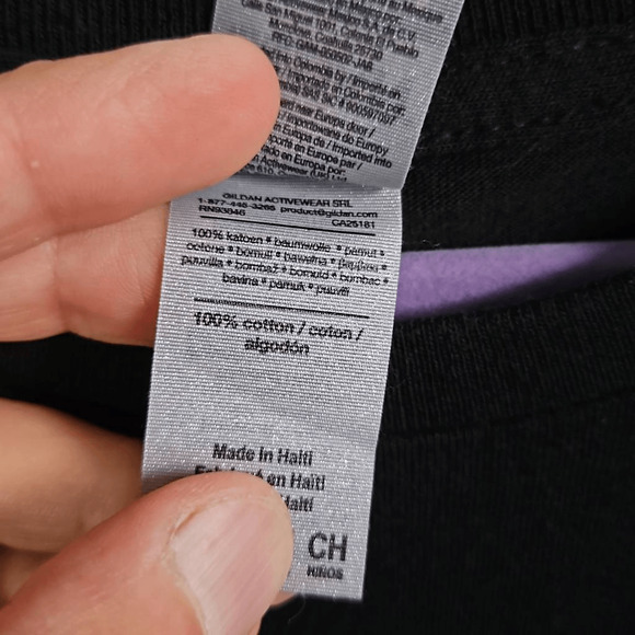 Gildan Kids S Short Sleeve Moana Graphic Tee Black & Blue Moon Nightscape Cotton - Picture 4 of 5